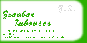 zsombor kubovics business card